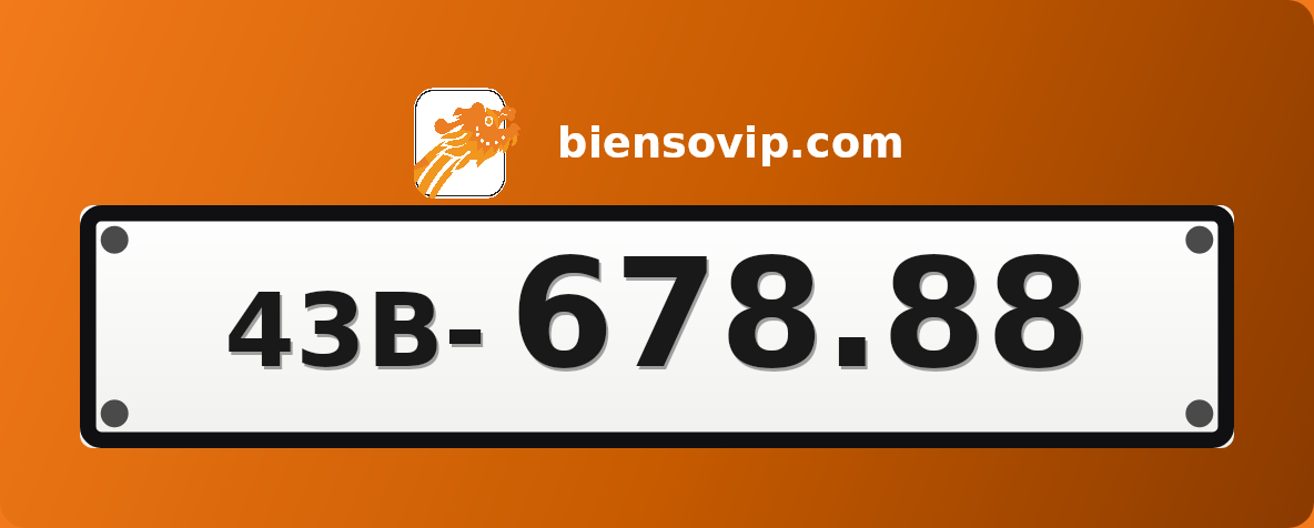 Biển số 43B-678.88