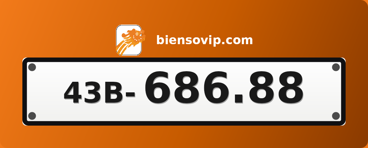 Biển số 43B-686.88