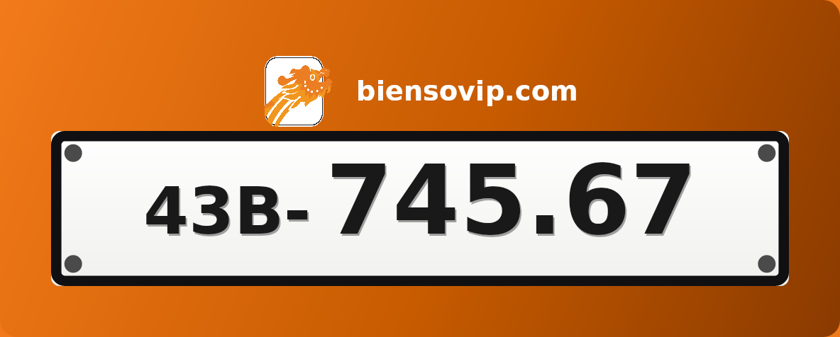Biển số 43B-745.67