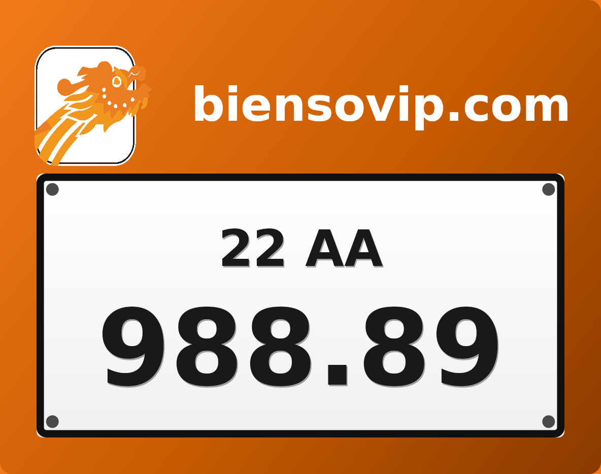 Biển số 22AA-988.89