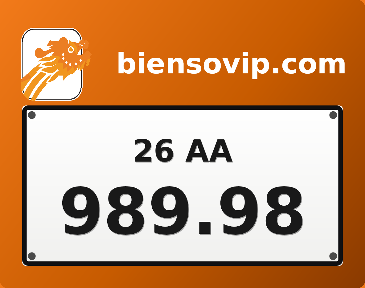 Biển số 26AA-989.98