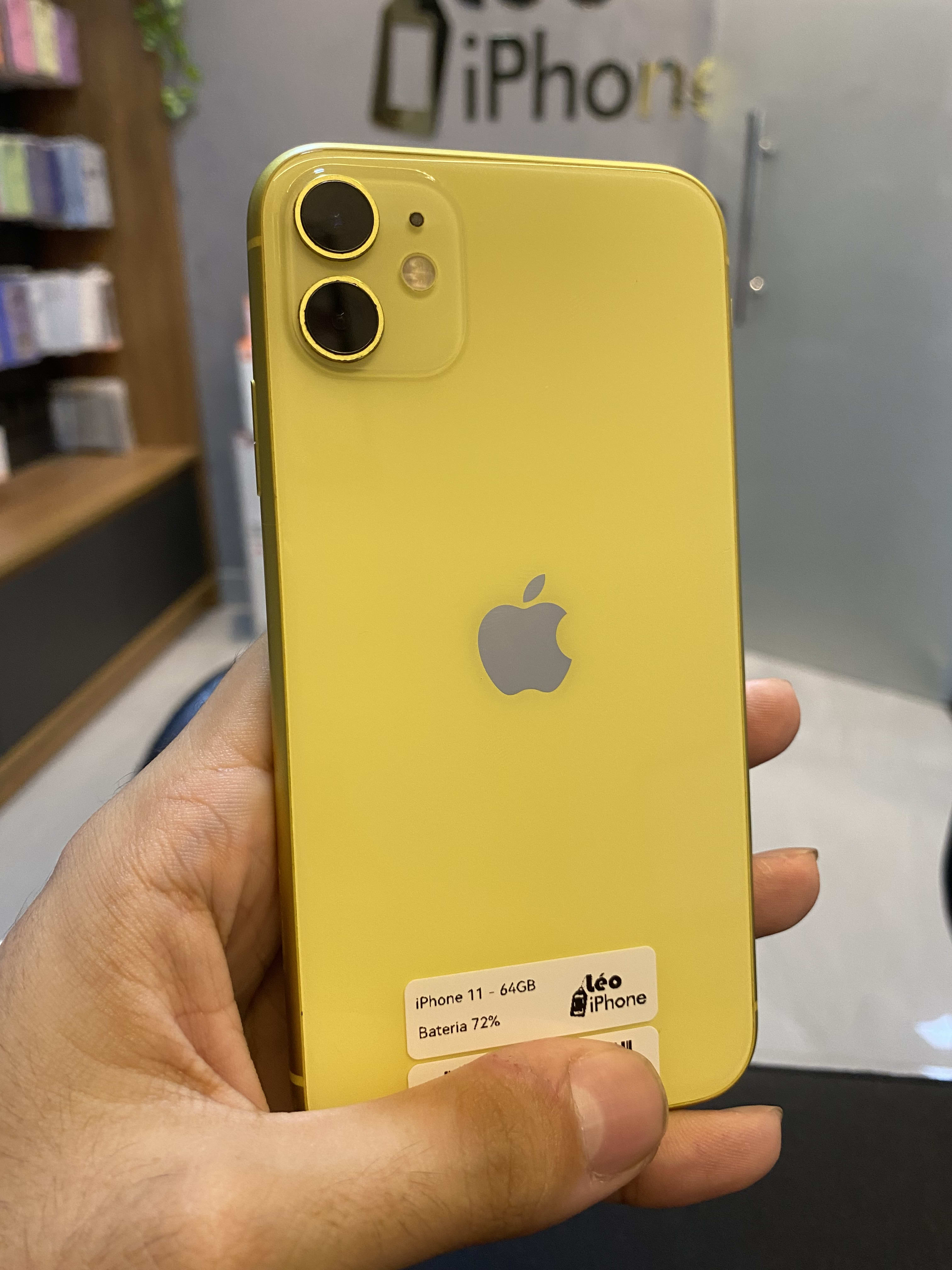 iPhone 11 - 64GB - R$ 1.150,00 - Bateria 72% | Léo iPhone | Léo iPhone