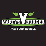 Marty's V Burger Logo