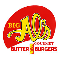 Big Al's Gourmet Butter Made Burgers Logo