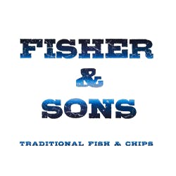 Fisher & Sons Fish & Chips (Orange Burbank) Logo