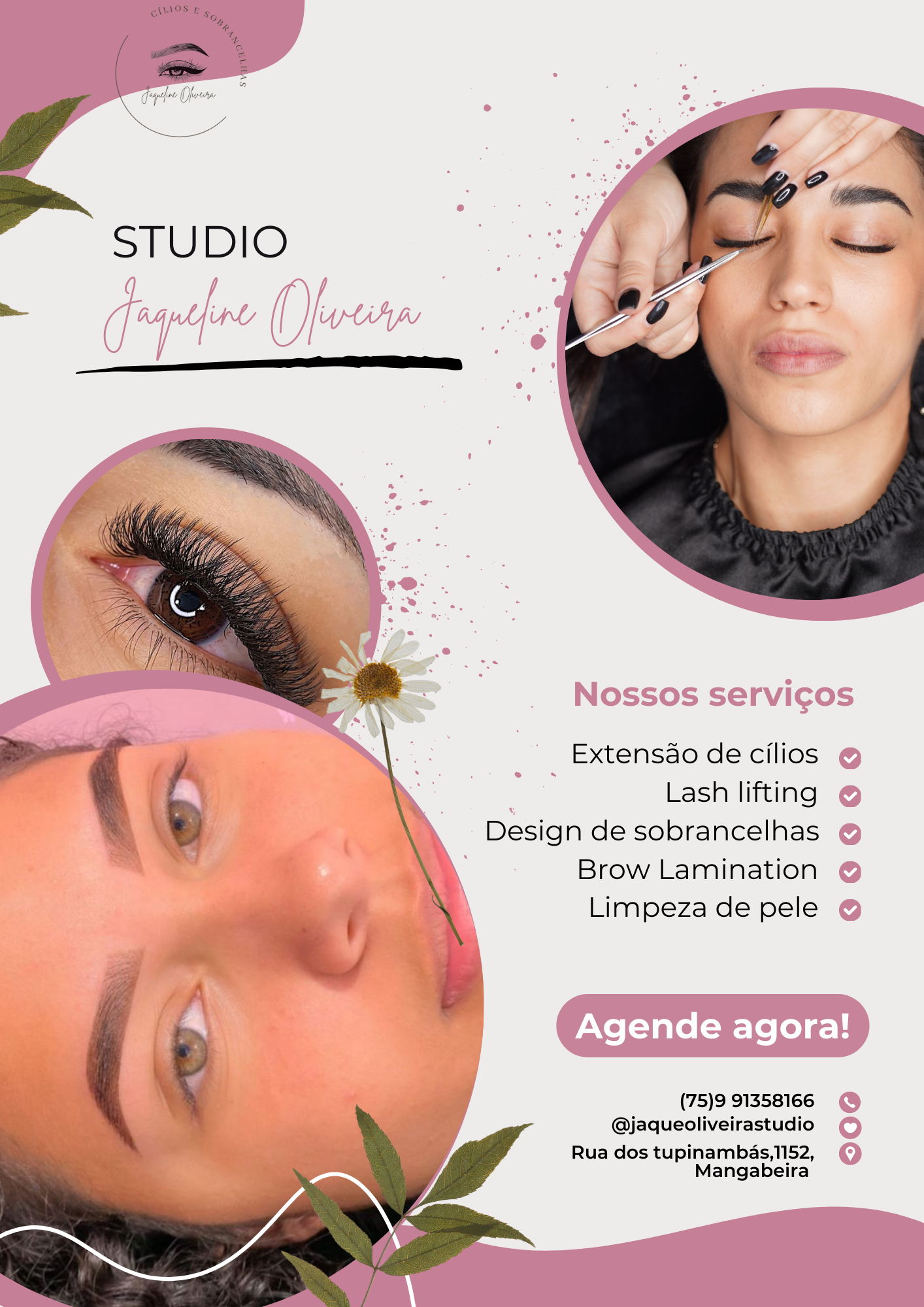 Design de sobrancelhas/extensão de cílios