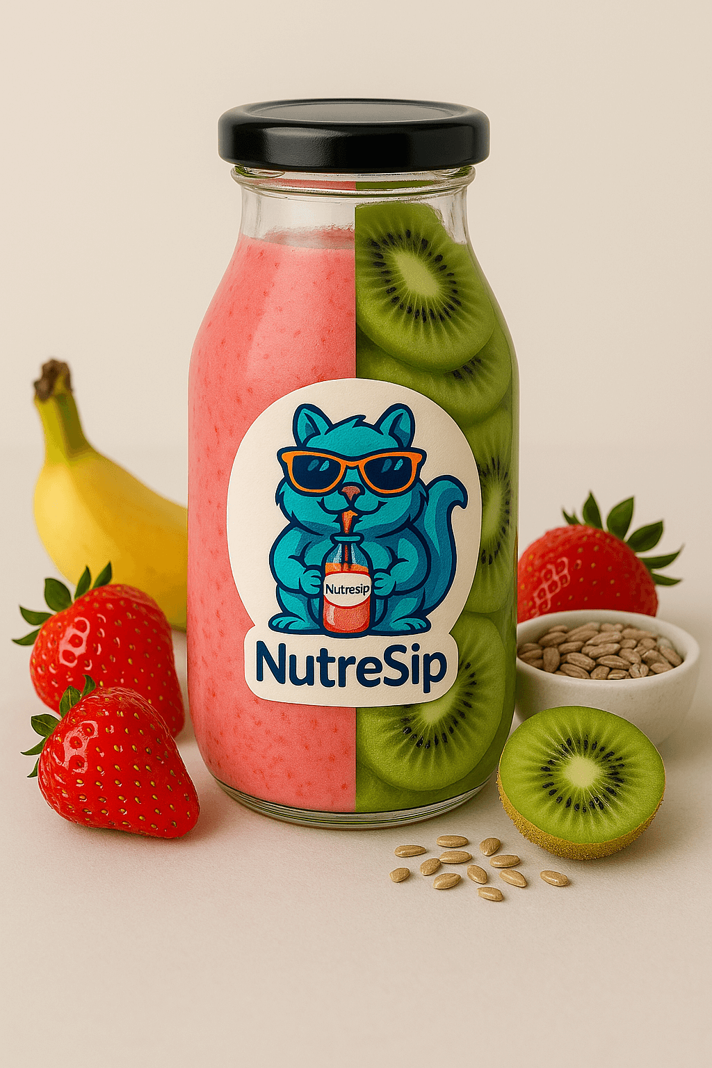 Strawberry–Kiwi Boost Smoothie