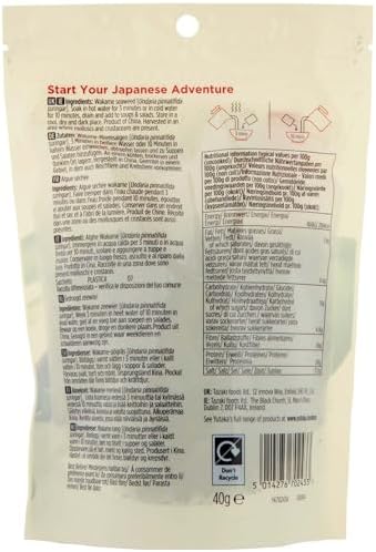 Vue 3 de Wakame Algues Séchées Japon