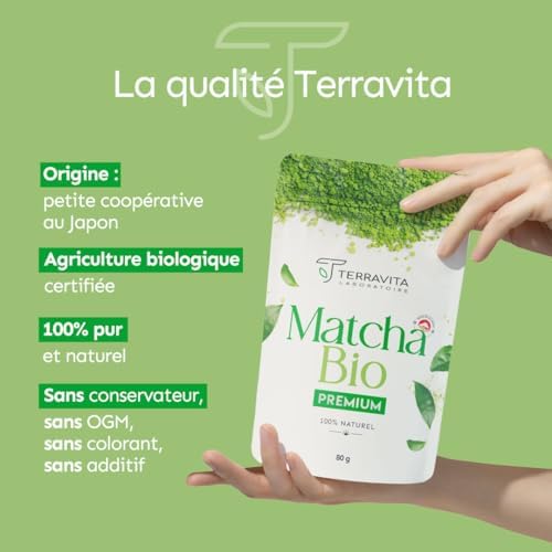 Vue 5 de Thé Matcha Bio Japonais Premium