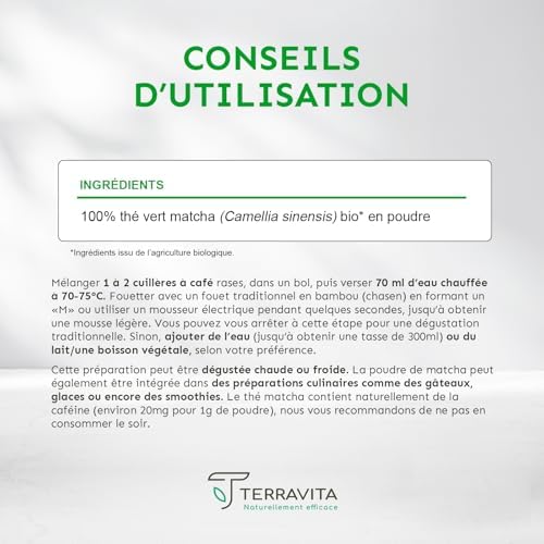 Vue 7 de Thé Matcha Bio Japonais Premium