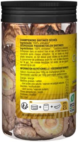 Vue 7 de Champignons Shiitake Séchés Naturels