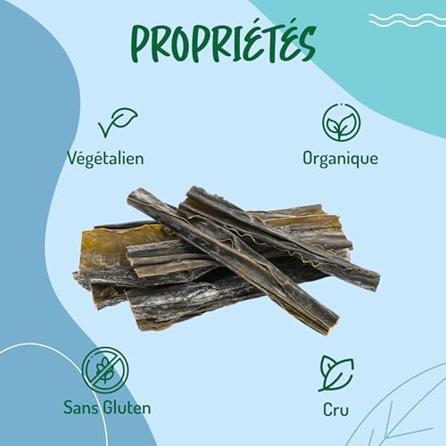Vue 4 de Algue Kombu Bio Séchée Naturellement