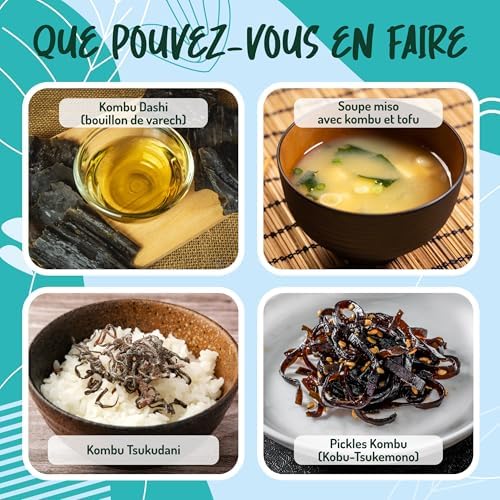 Vue 6 de Algue Kombu Bio Séchée Naturellement