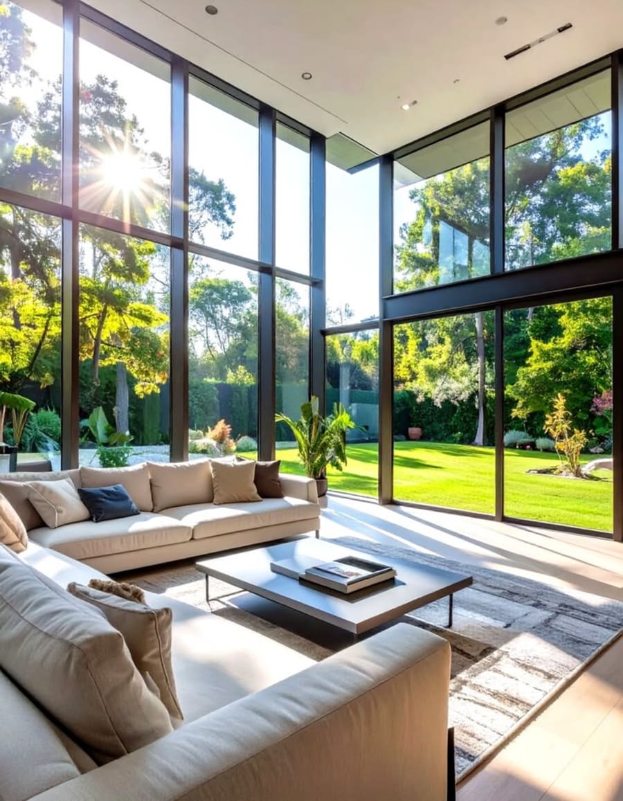 Large Glass Windows and Walls - 30 Simple Modern House Design Ideas for Your New Home.jpg