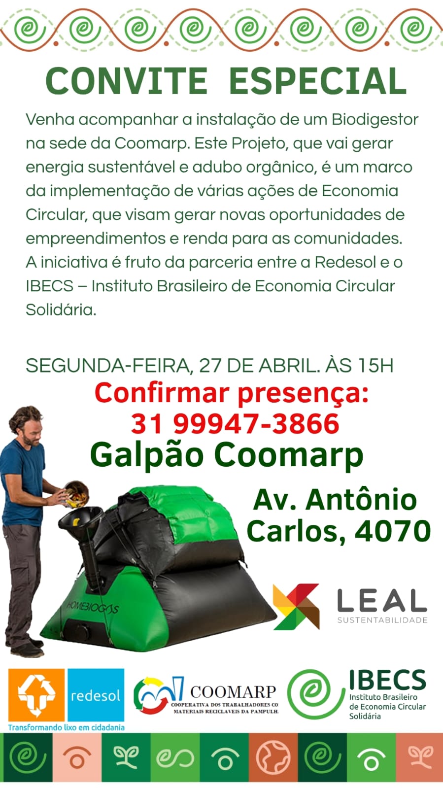 REDESOL e o primeiro biodigestor urbano instalado em uma Cooperartiva.