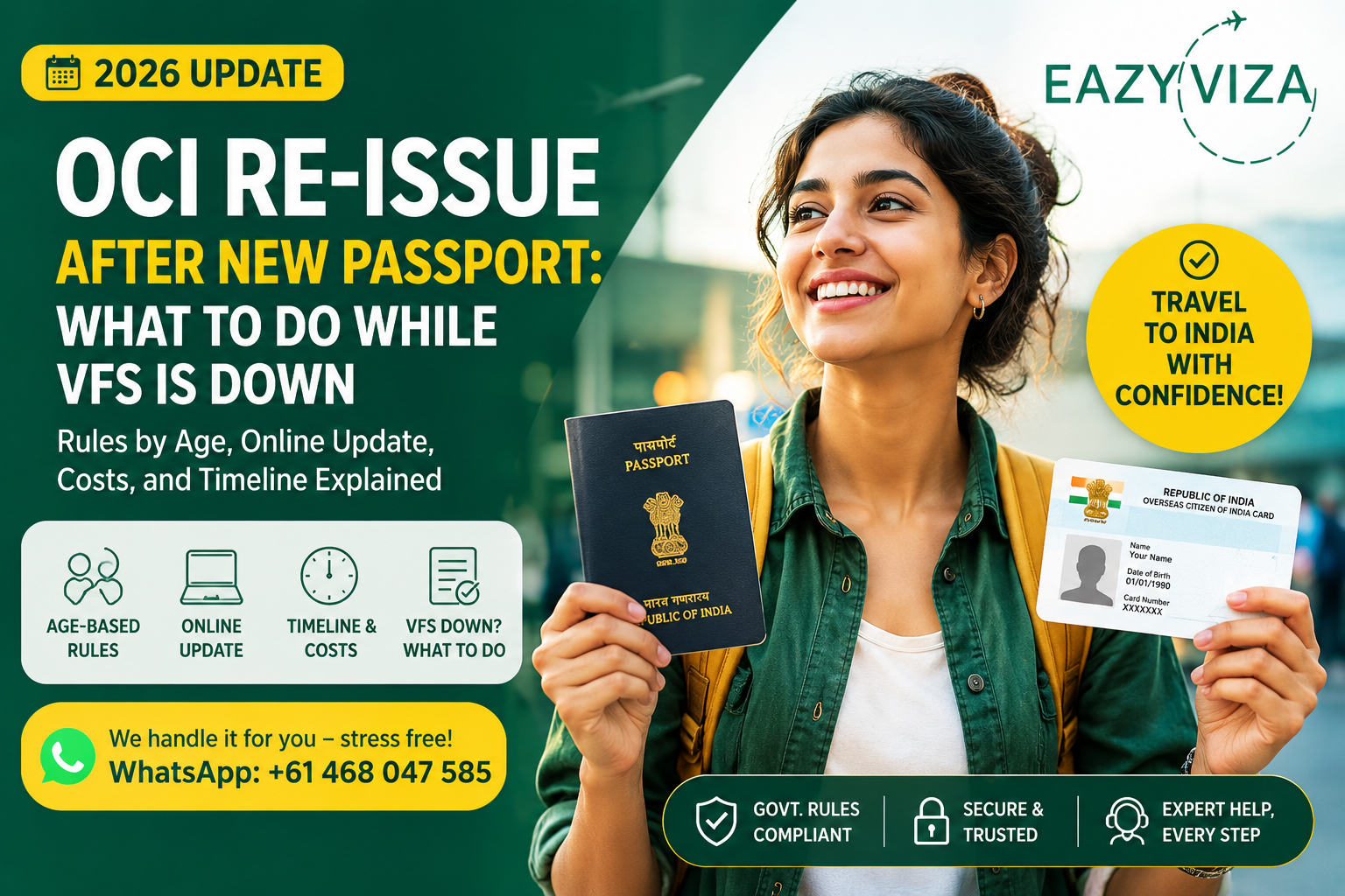 OCI Re-issue After New Passport: What to Do While VFS Is Down (2026)