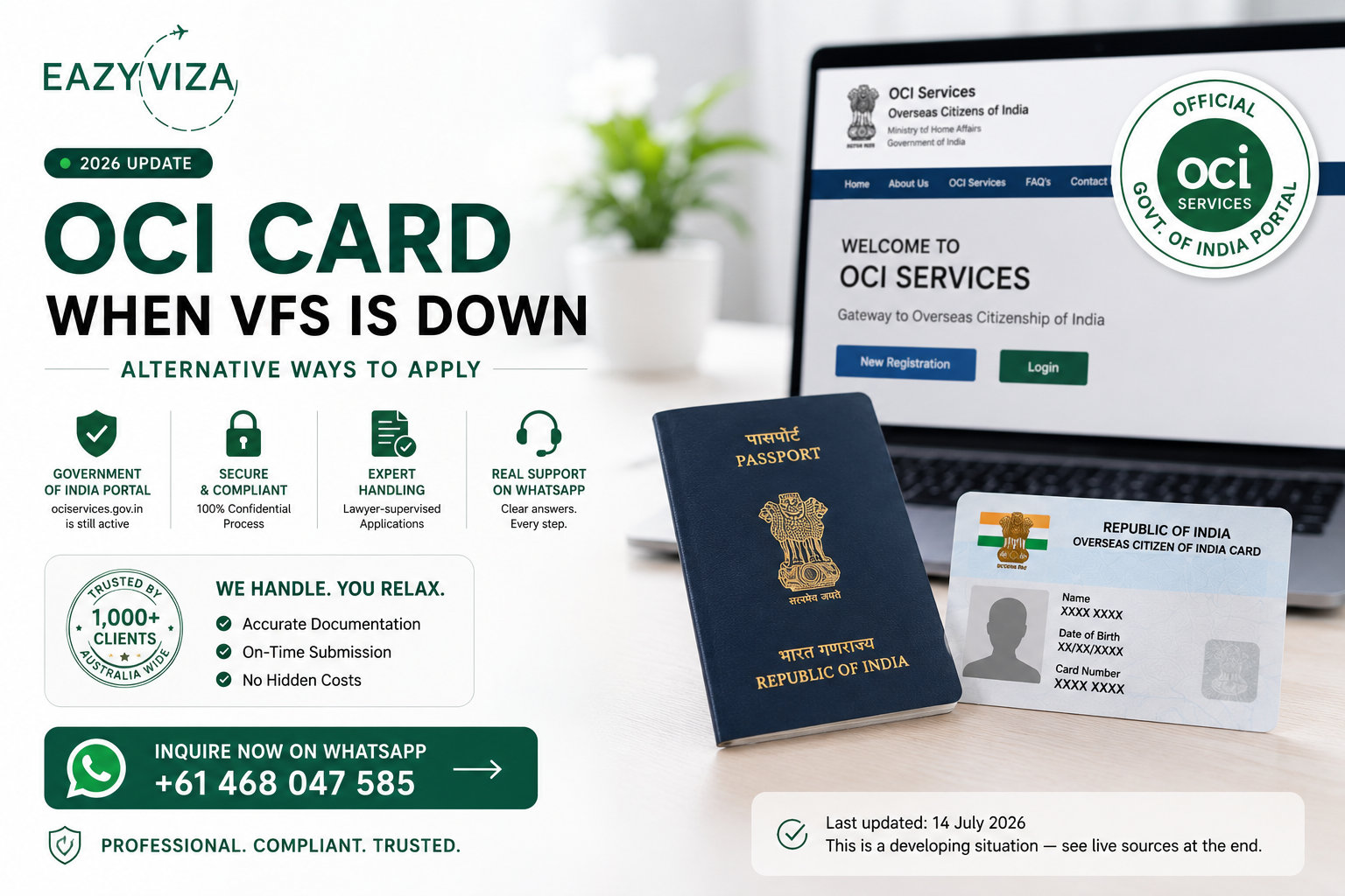 OCI Card When VFS Is Down: Alternative Ways to Apply (2026)