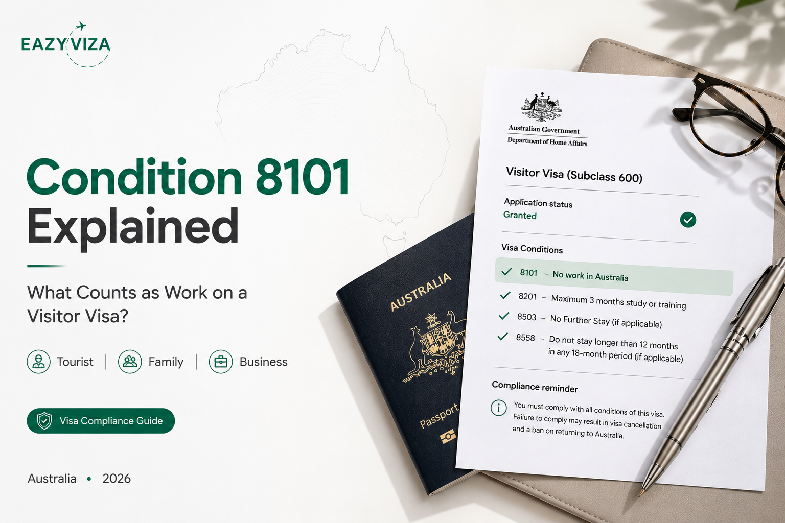 Condition 8101 Explained: What Counts as Work on an Australian Visitor Visa