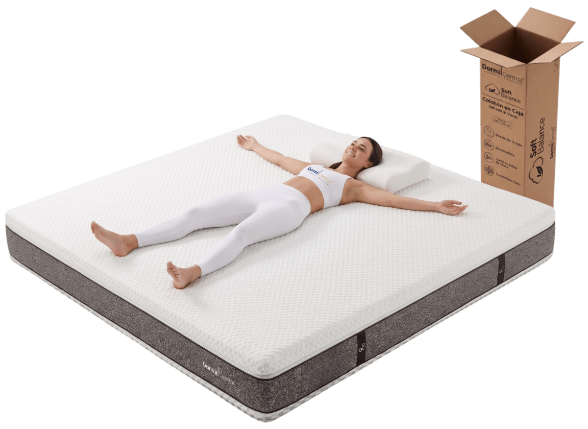Mujer disfrutando del colchón