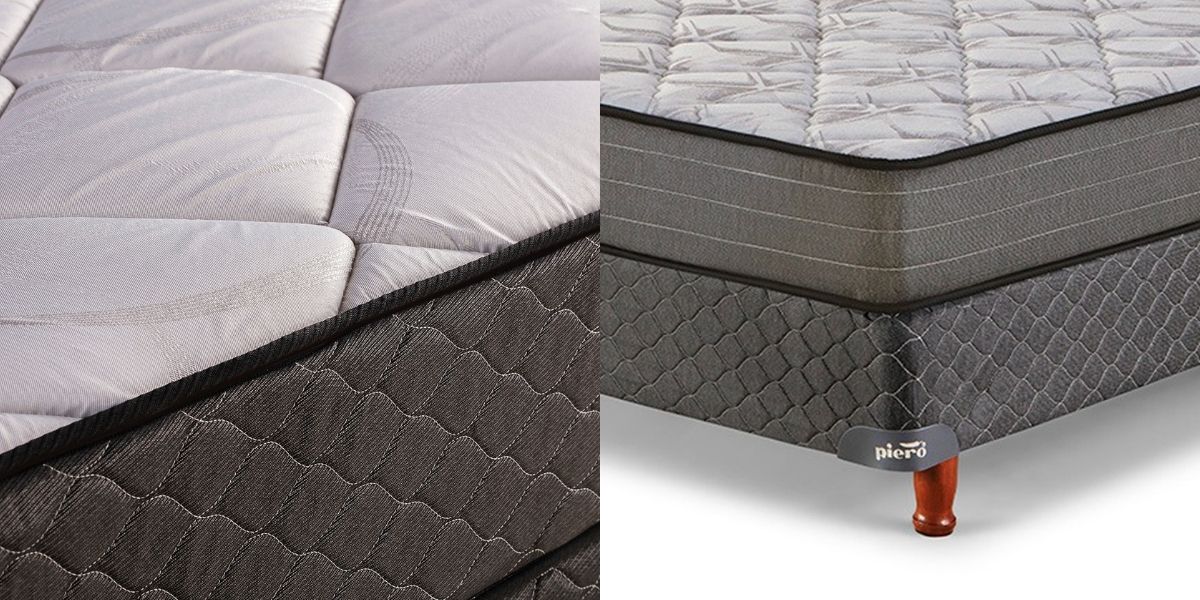 Detalle del acolchado y tela Jacquard del colchón Piero Nova