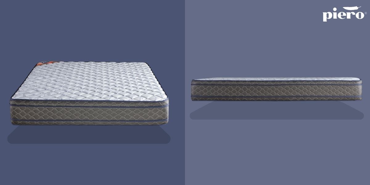 Vista lateral del colchón Piero Fleur Euro Pillow