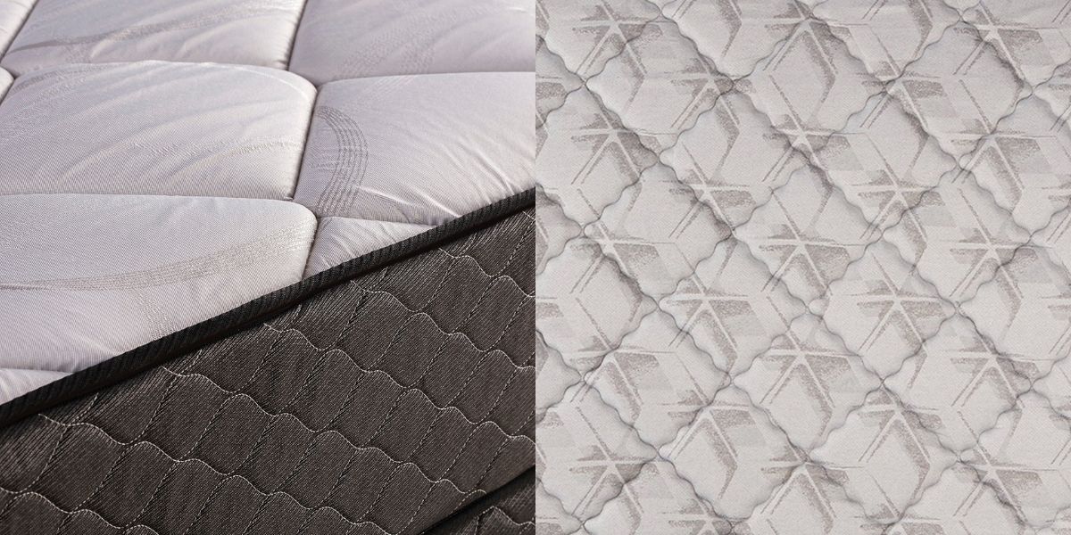 Detalle del acolchado y tela del colchón Piero Nova