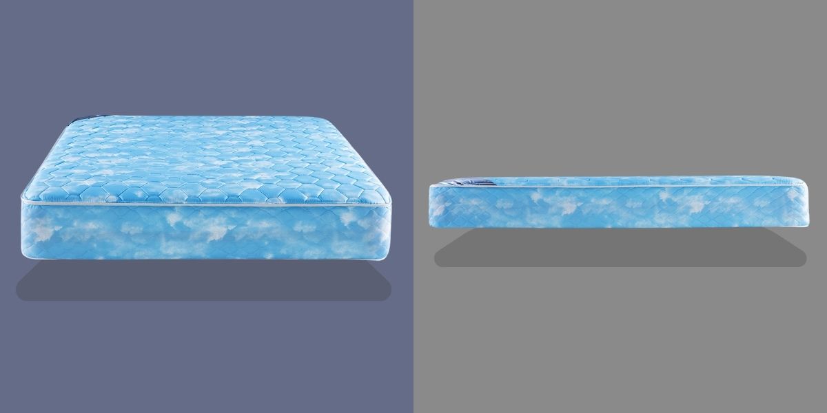 Vista lateral del colchón Piero Corona Real