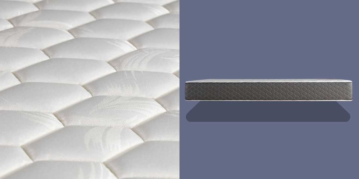 Detalle del acolchado y tela del colchón Piero Foam