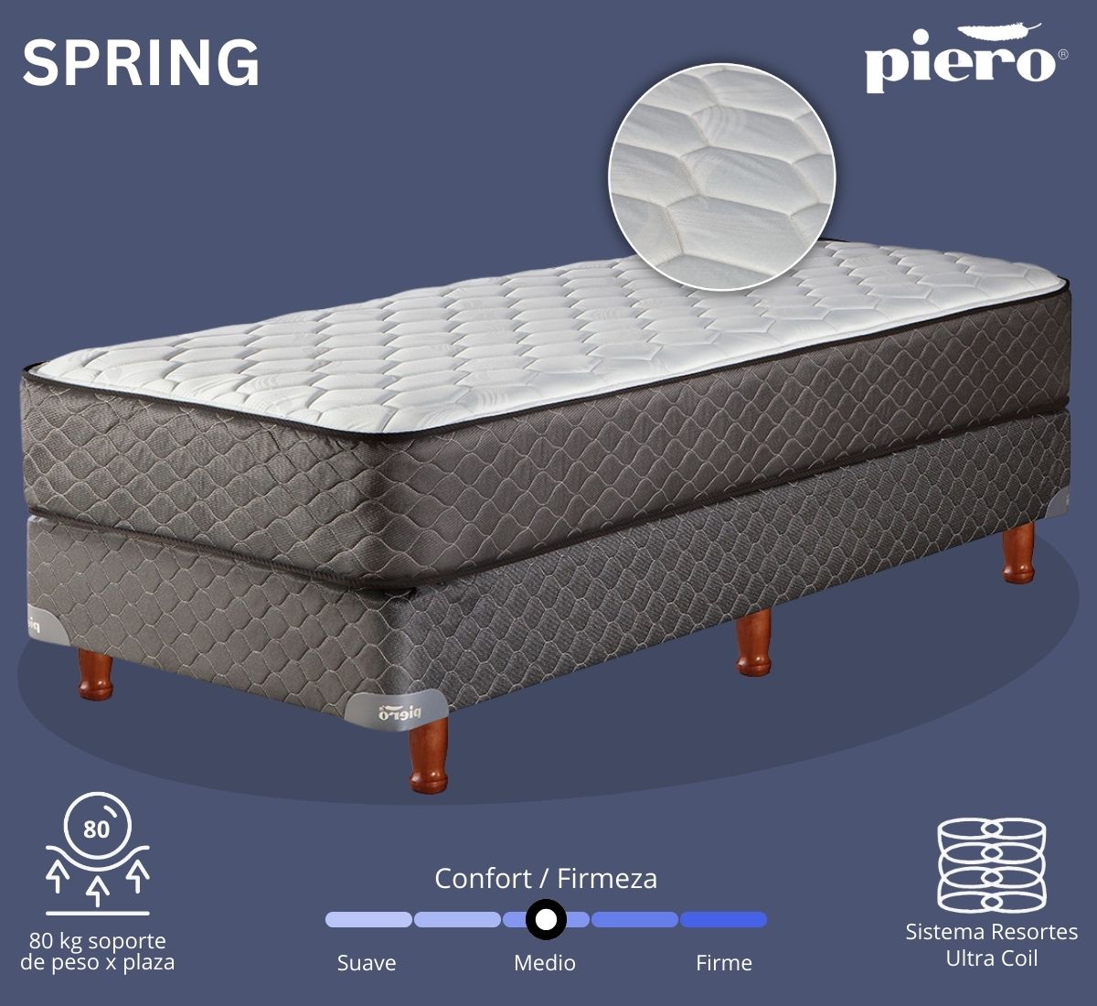 Conjunto colchón y sommier Piero Spring