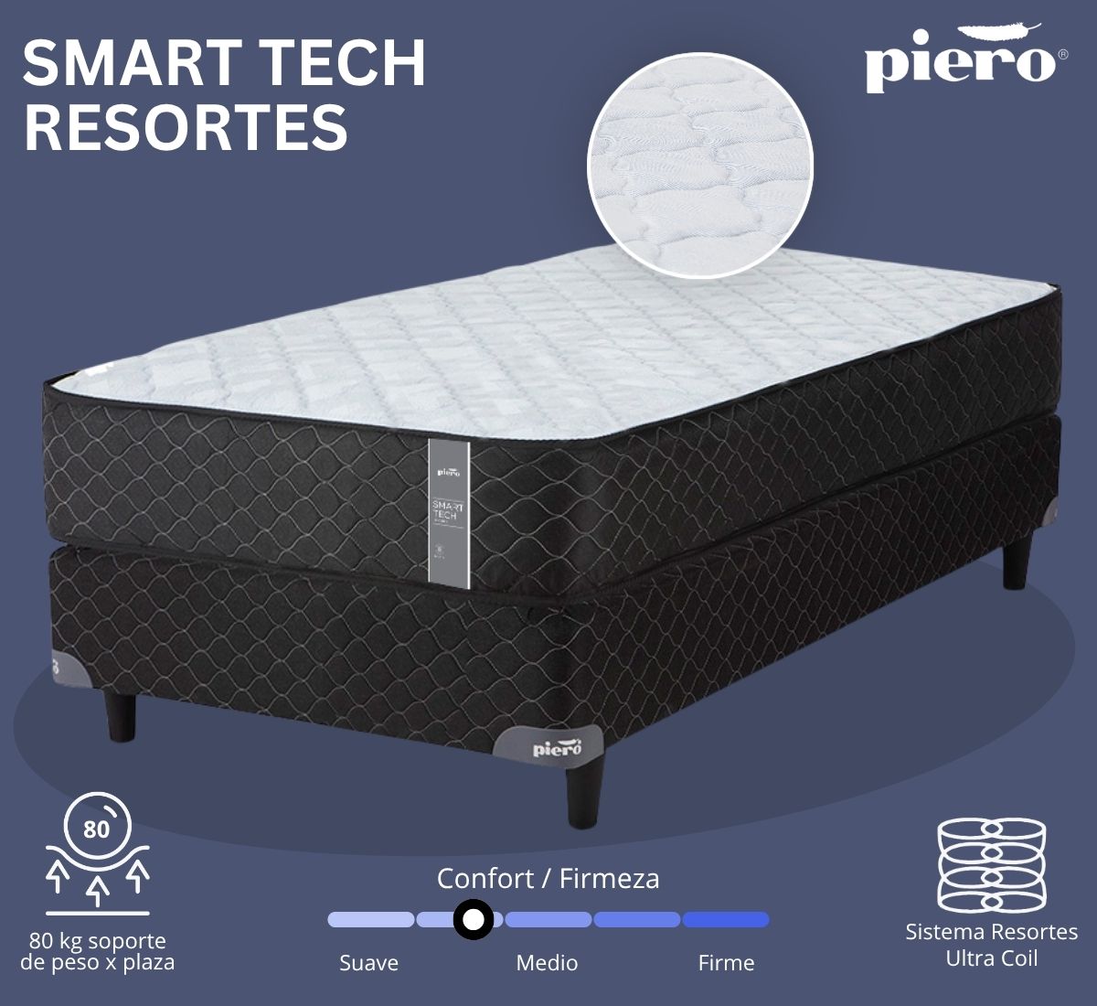 Colch&oacute;n Piero Piero Smart Tech Resortes
