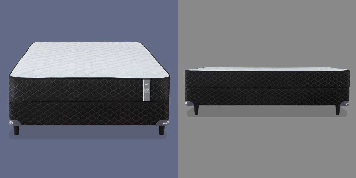 Vista frontal y  lateral del Sommier Piero Smart Tech Resortes