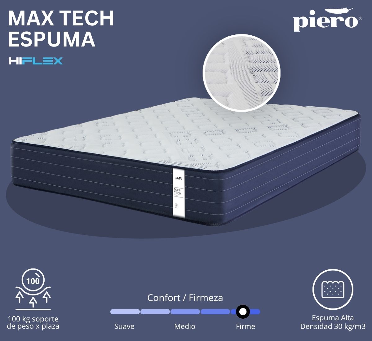 Colchón Piero Max Tech Espuma