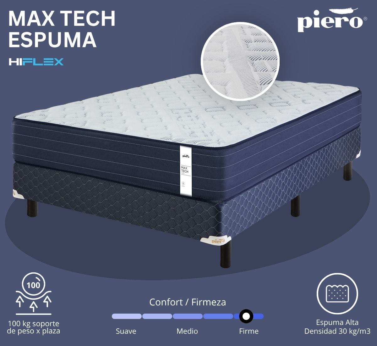 Colchón Piero Max Tech Espuma