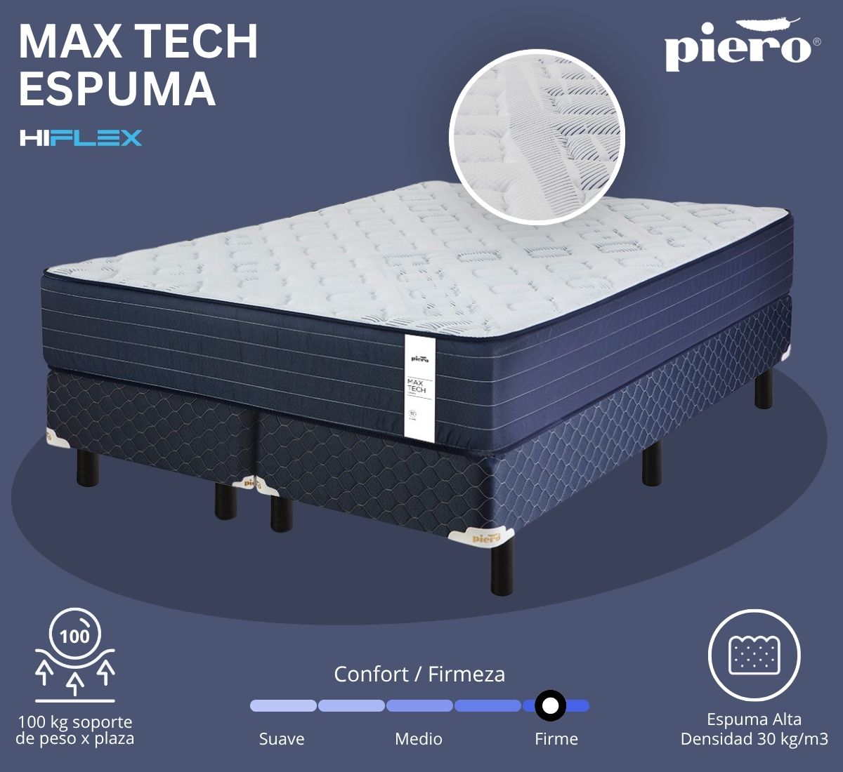 Colchón Piero Max Tech Espuma