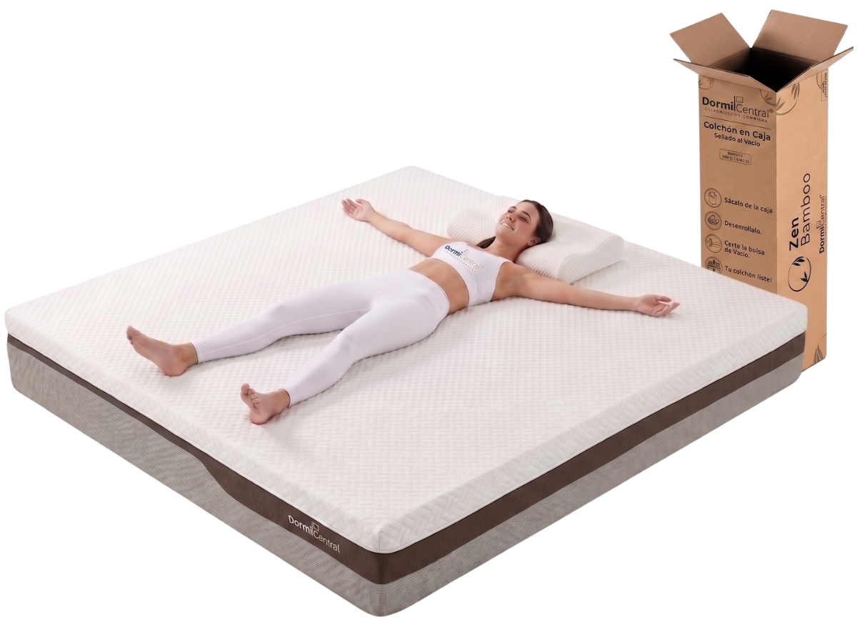 Mujer disfrutando del colchón