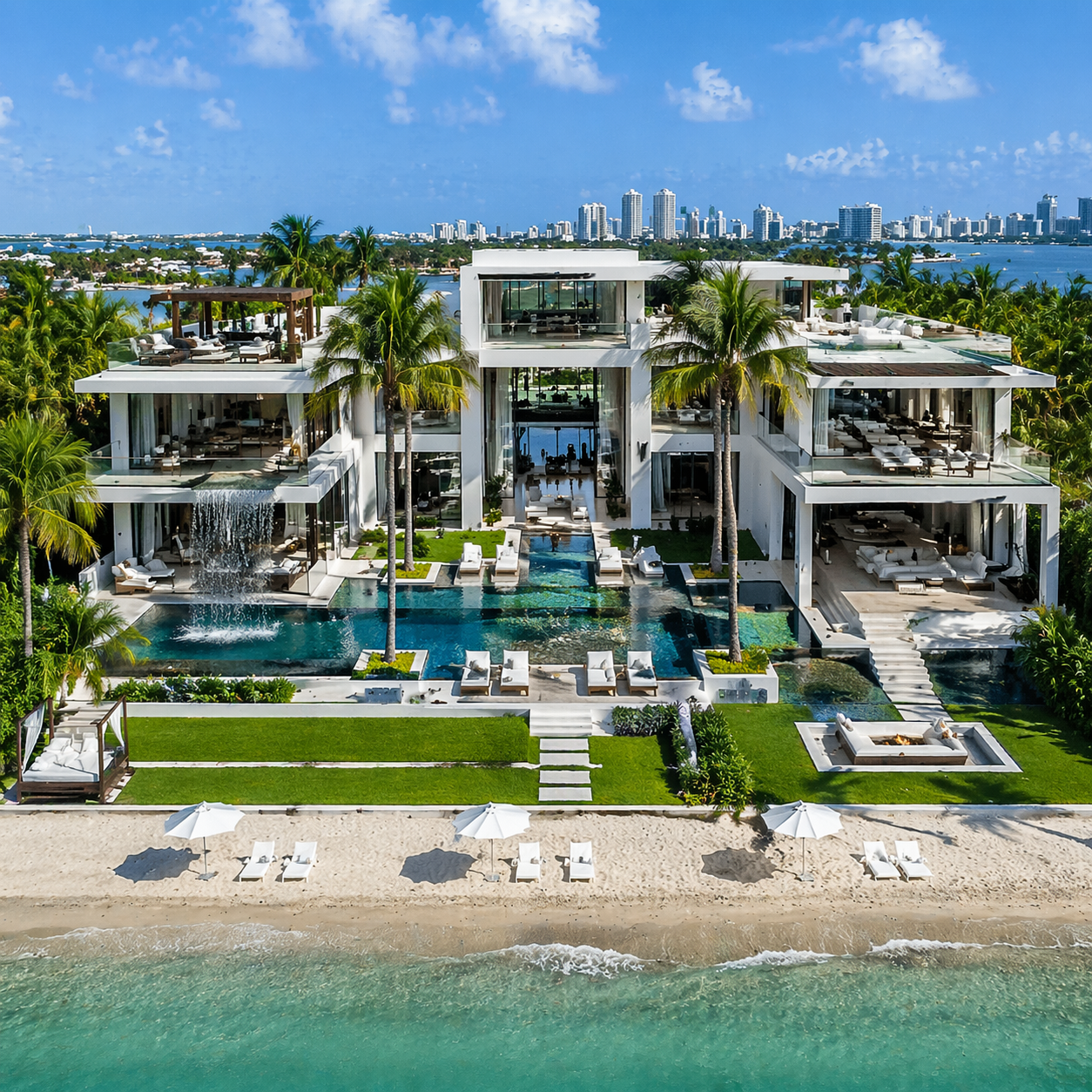 Luxury beachfront villa with stunning views