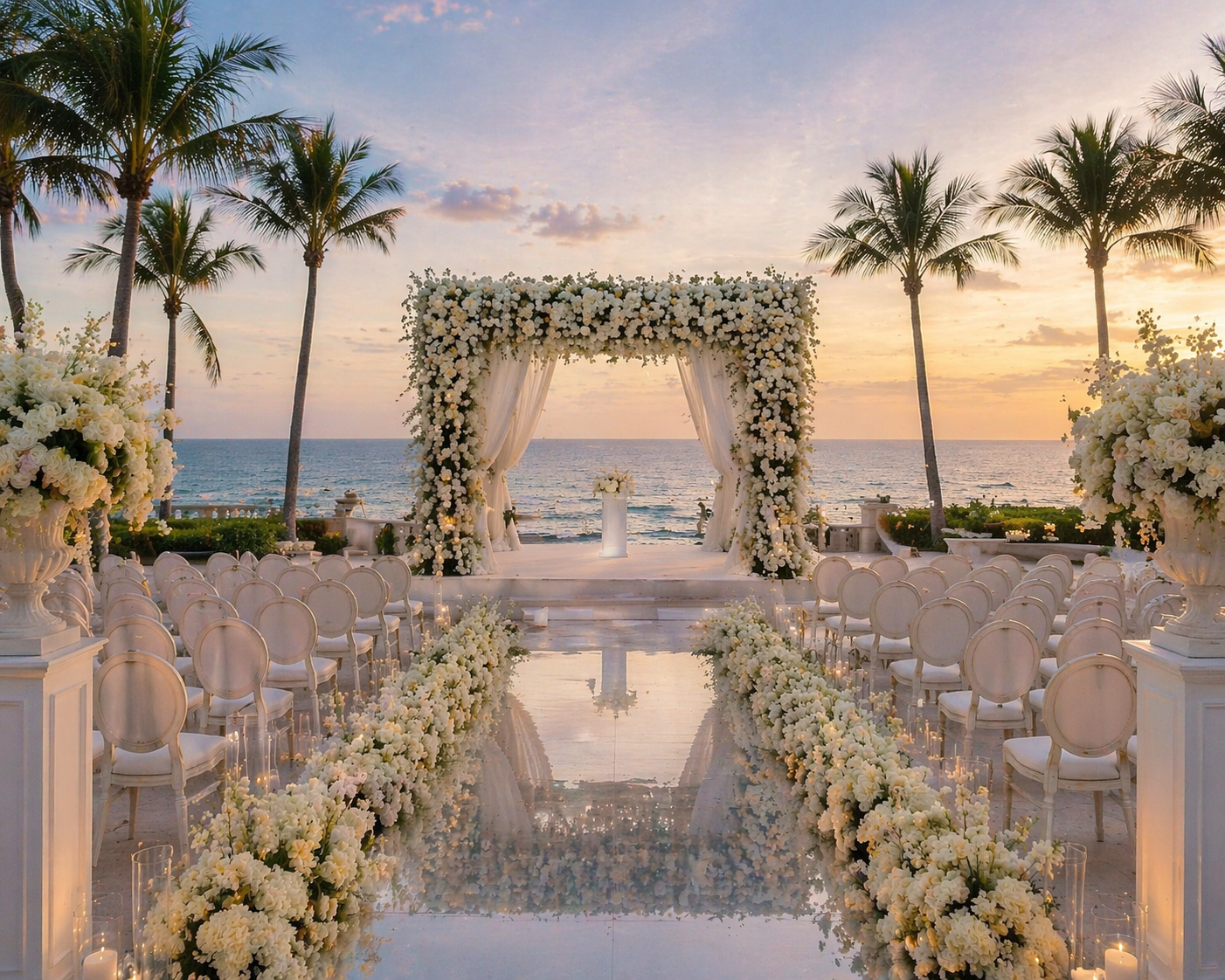 Private Elegant beachfront wedding