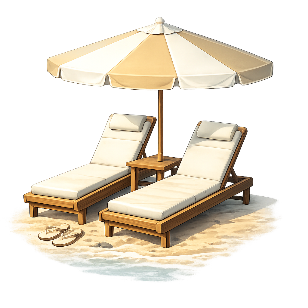 Beach Chair with Umbrella