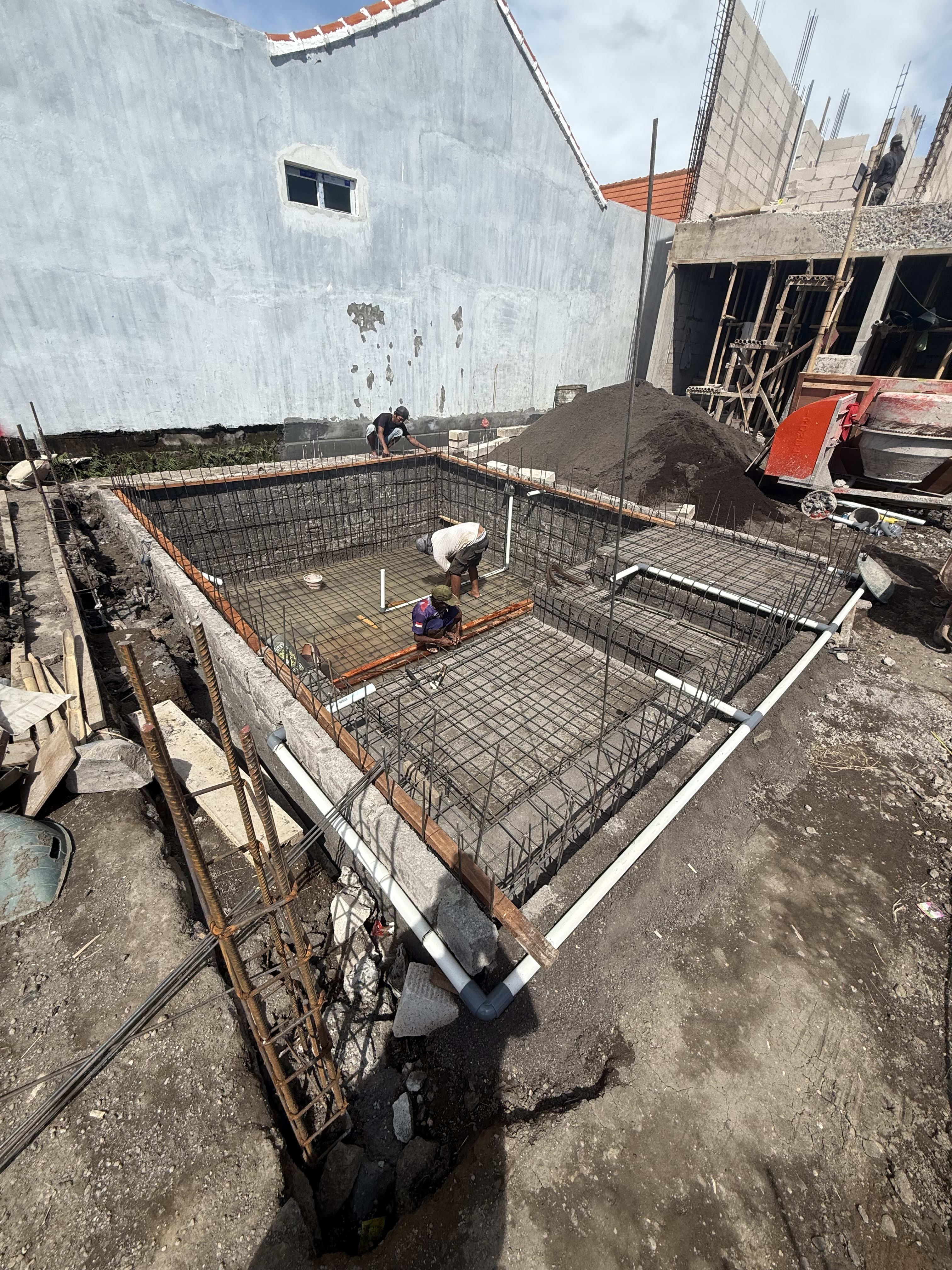 Ferraillage piscine Bali