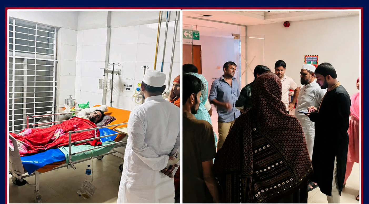 পুরান ঢাকার এসি বিস্ফোরণে দগ্ধ সৈয়দপুরের আহতদের দেখতে গভীর রাতে বার্ন ইনস্টিটিউটে এমপি আব্দুল মুনতাকিম