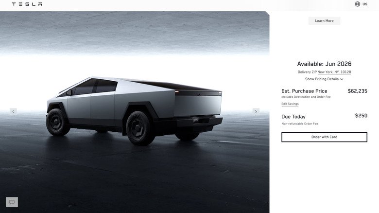 Tesla website Tesla website