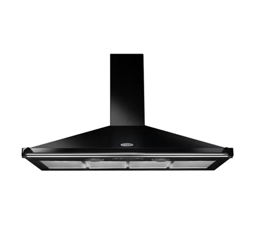 PKM S9-80abtz Wall Hood, Stainless Steel, Glass, Black / 80 Cm