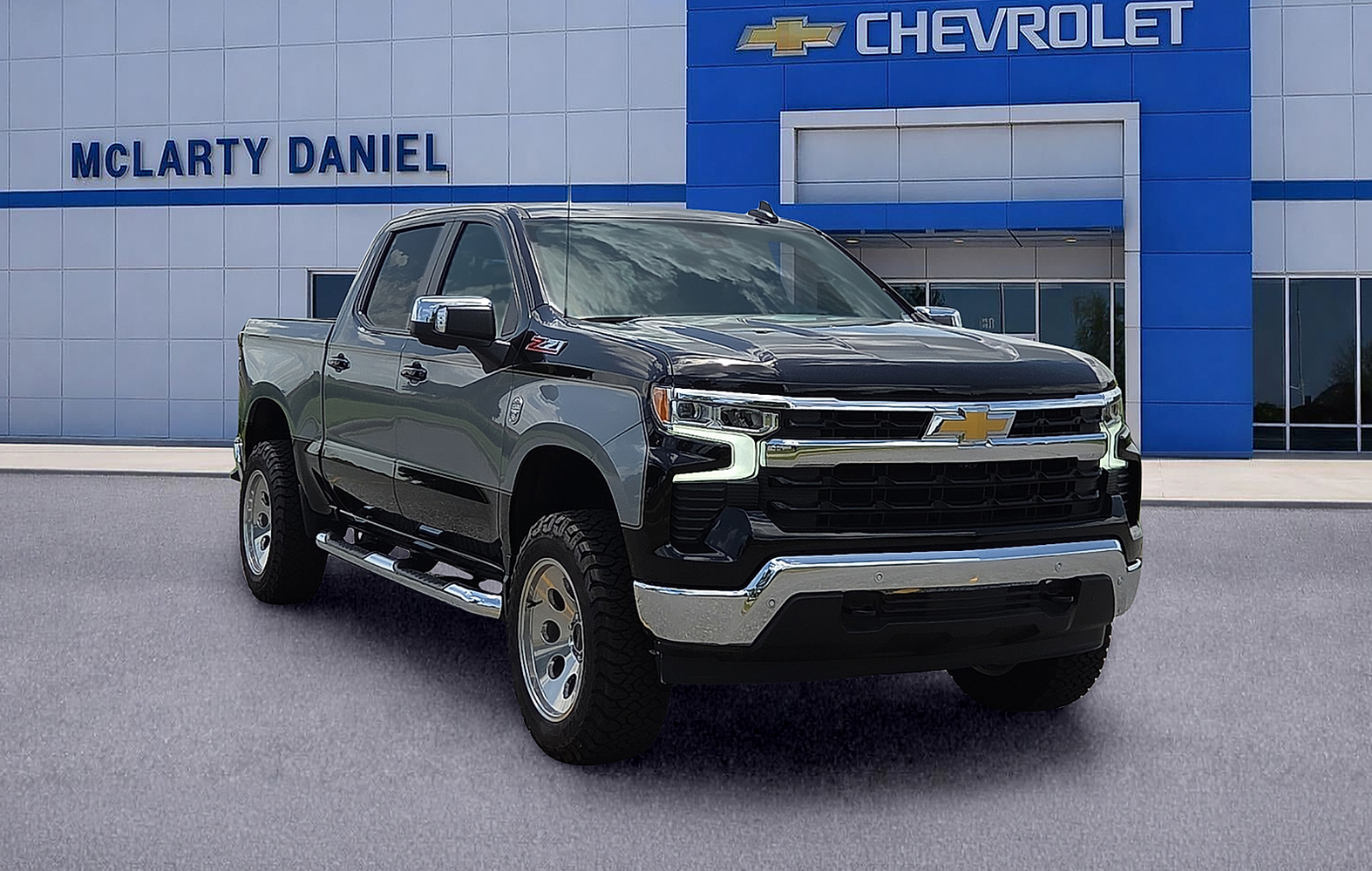 Ozark Silverado outside of McLarty Daniel Chevrolet Dealership