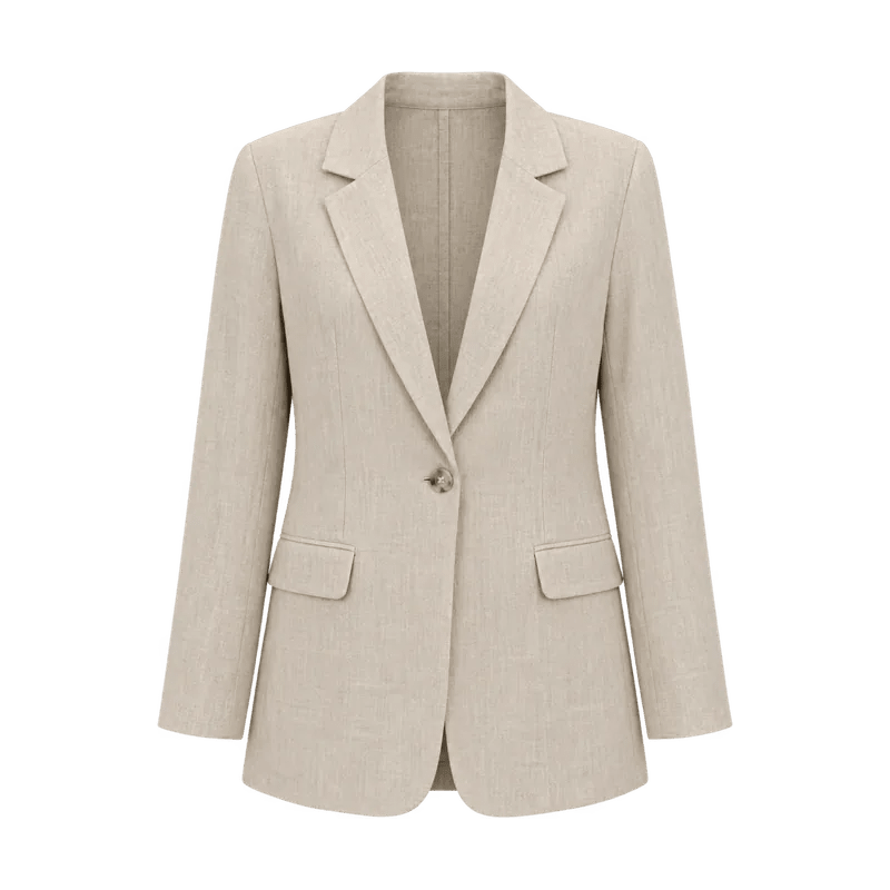 Bej keten blazer
