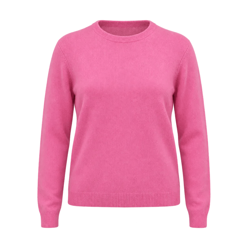 Pembe ince yün kazak