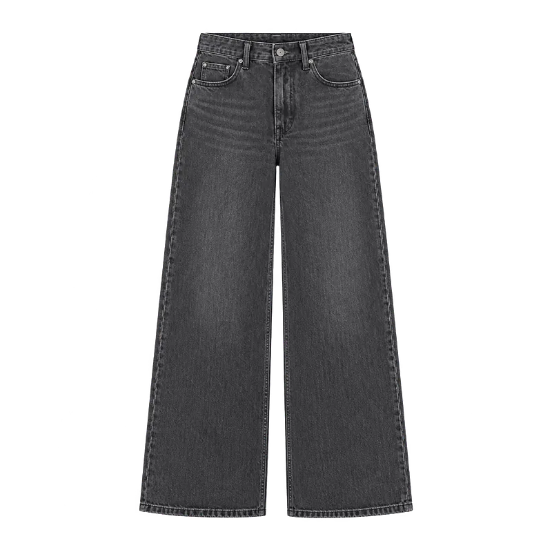 Antrasit geniş paça jean