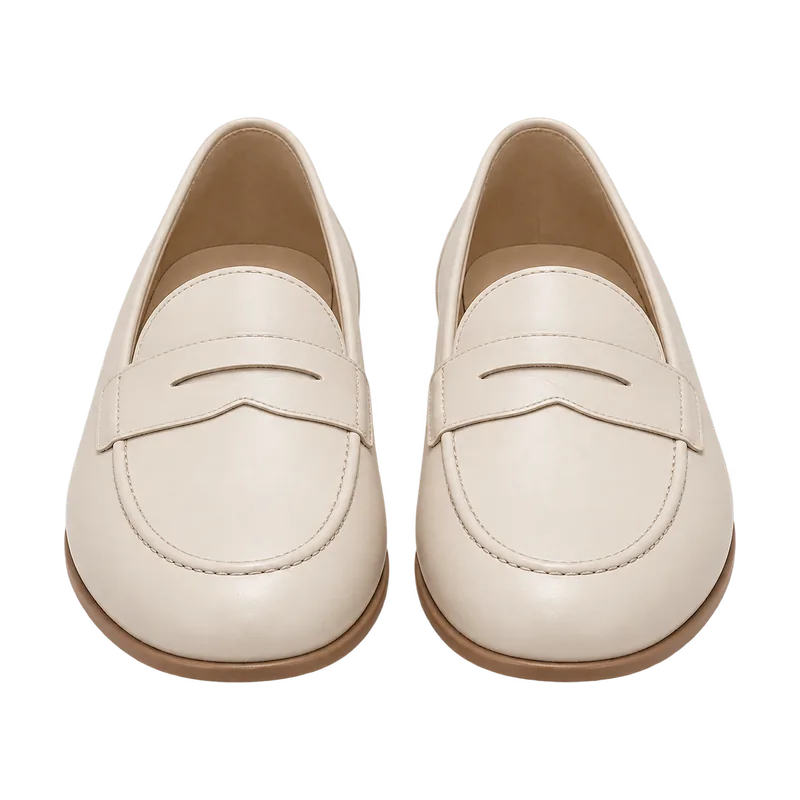 Krem sade deri loafer