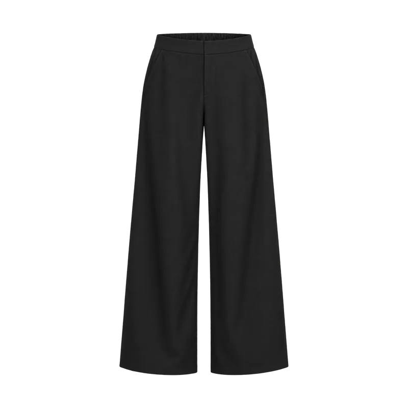 Siyah teknik bol pantolon