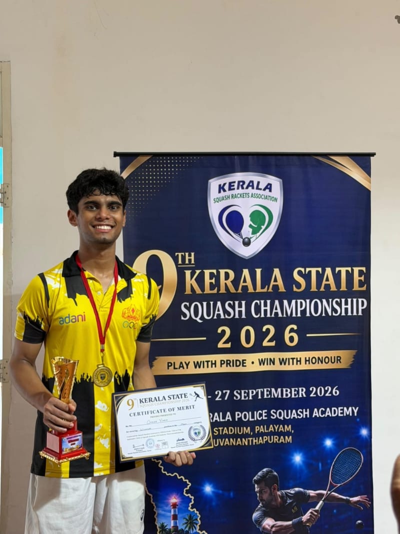 കേരള സംസ്ഥാന സ്‌ക്വാഷ് കിരീടങ്ങൾ ഓംങ്കാറും നിഖിതയും സ്വന്തമാക്കി