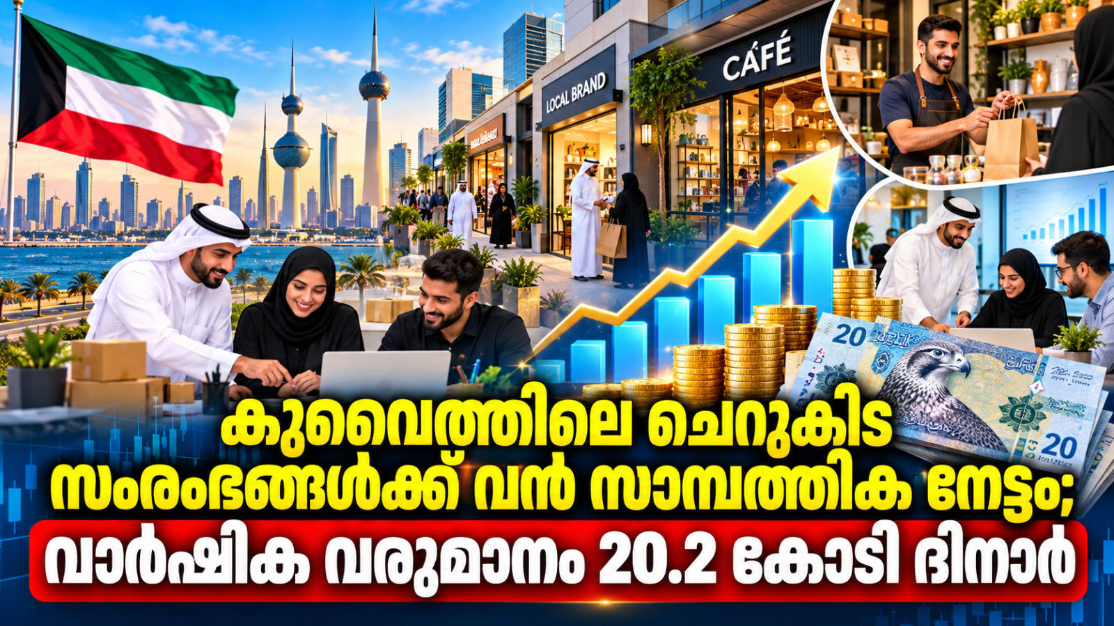 കുവൈത്തിലെ ചെറുകിട സംരംഭങ്ങൾക്ക് വൻ സാമ്പത്തിക നേട്ടം; വാർഷിക വരുമാനം 20.2 കോടി ദിനാർ